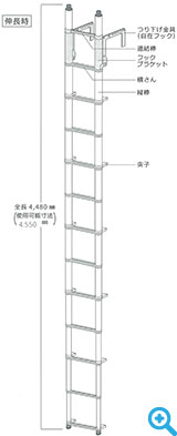 はしごイラスト画像1